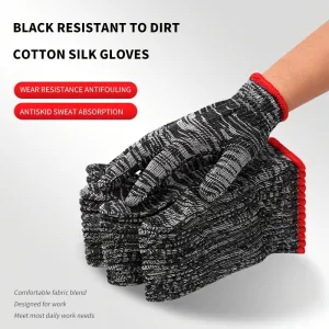 12 Pairs of Nylon Lined Safety Work Gloves for All