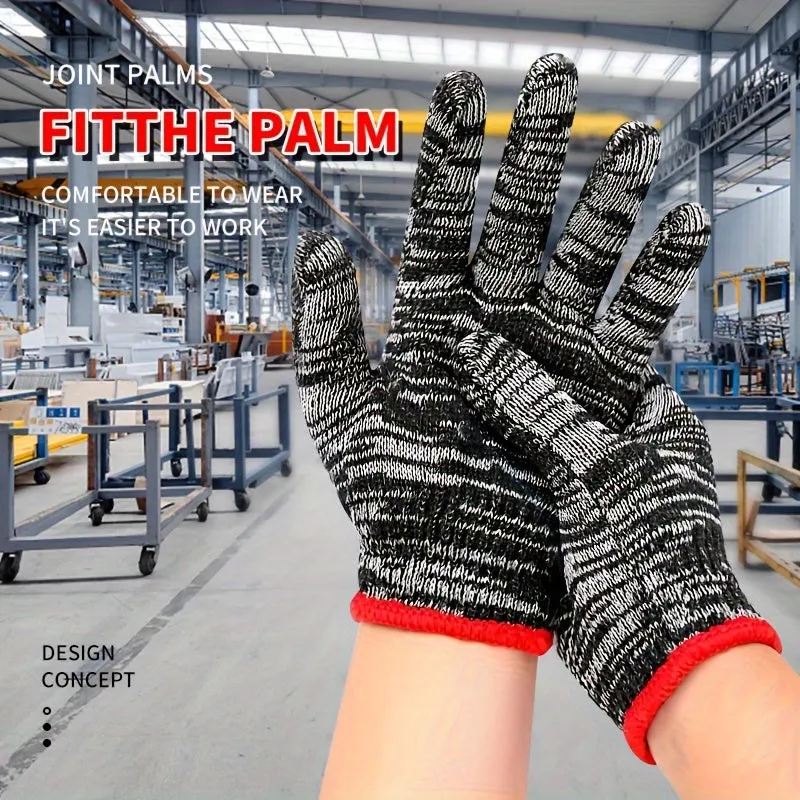 12 Pairs of Nylon Lined Safety Work Gloves for All