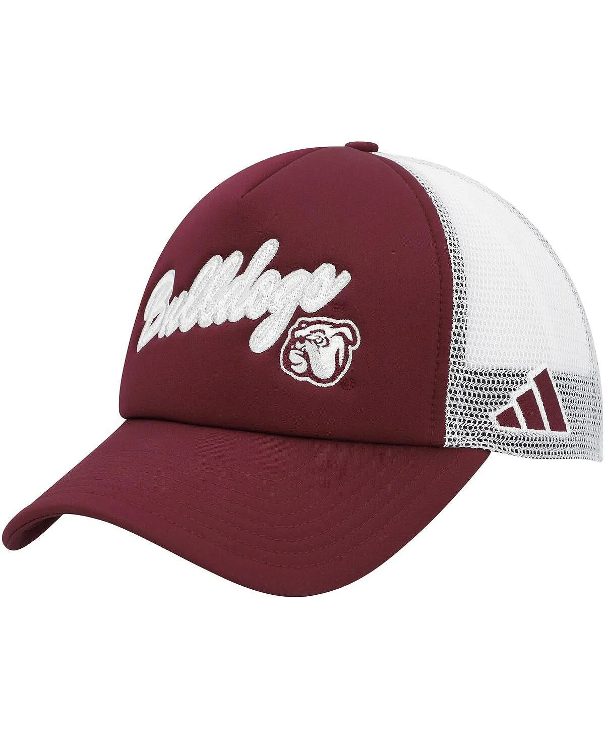 adidas Men's Burgundy Mississippi State Bulldogs Script Trucker Snapback Cap