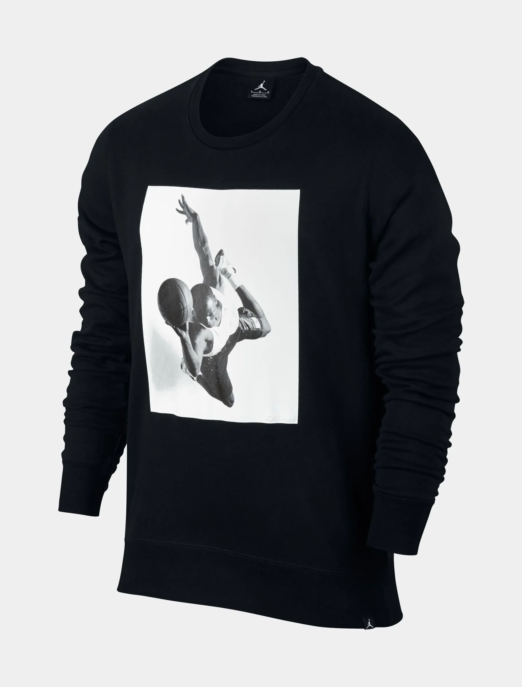 Air Jordan Sportswear Flight Lite Mens Crew Neck Sweater (Black)