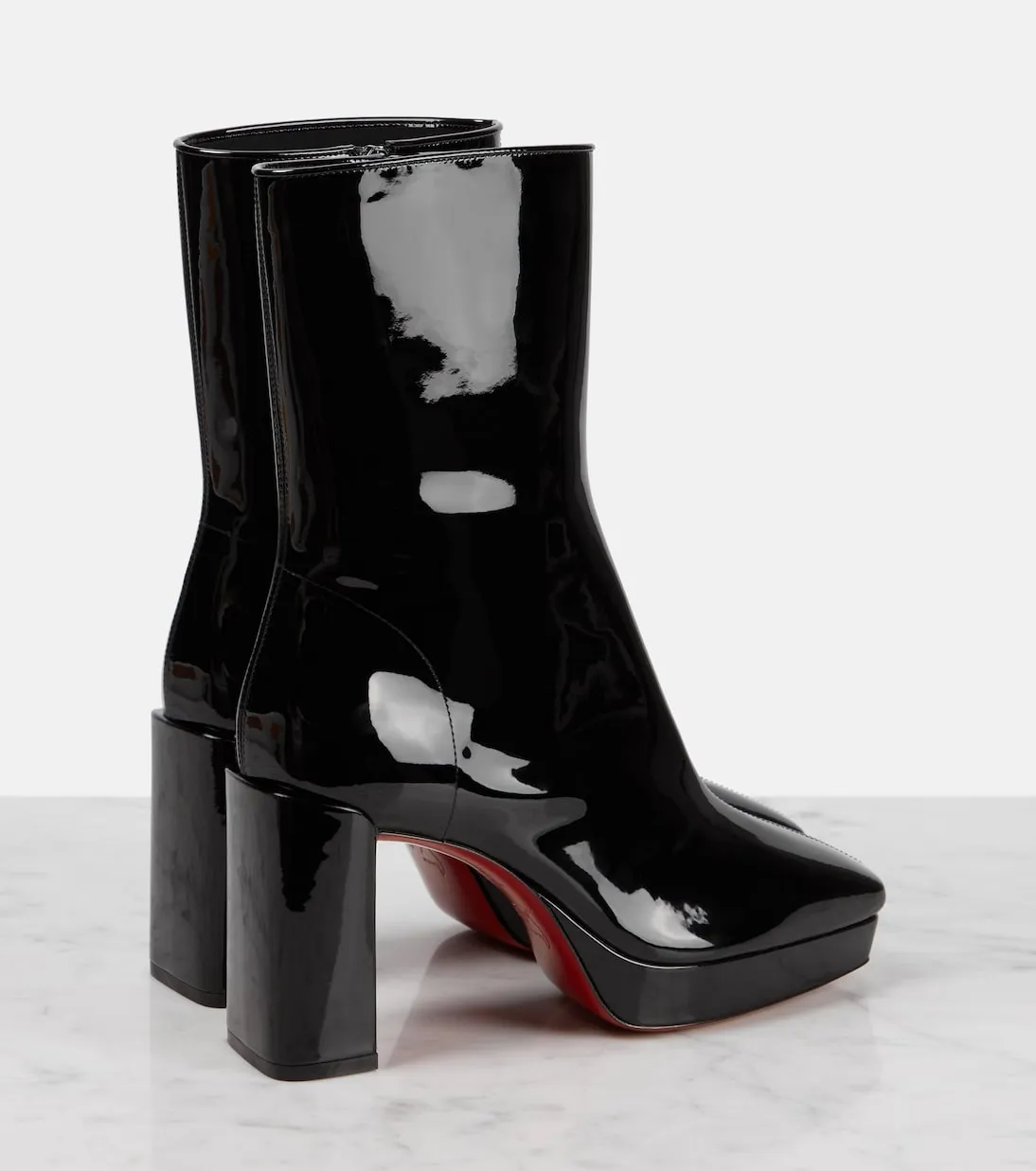 Alleo 90 Christian Louboutin patent ankle boots, black