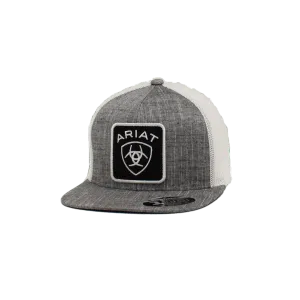 Ariat M&F Grey Large Patch Logo Baseball Cap