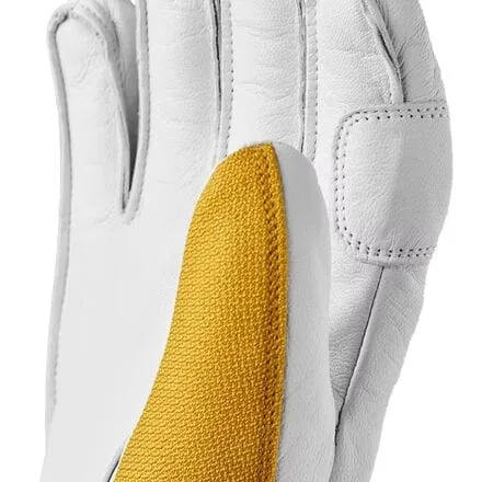 Army leather patrol gloves for men Hestra, color Mustard