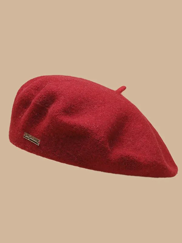 Artistic Retro Solid Color Beret Hats&Caps