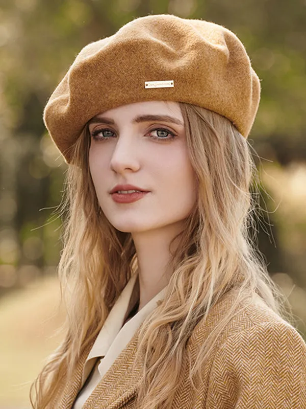 Artistic Retro Solid Color Beret Hats&Caps