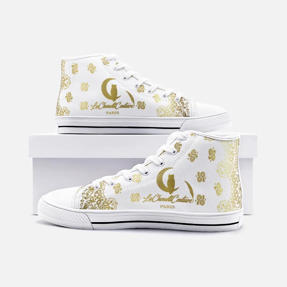 BANDANA GOLD Unisex High Top Canvas Shoes