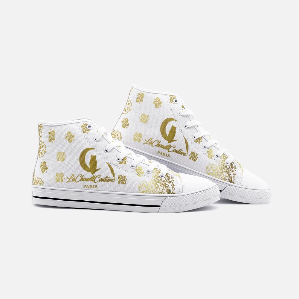 BANDANA GOLD Unisex High Top Canvas Shoes