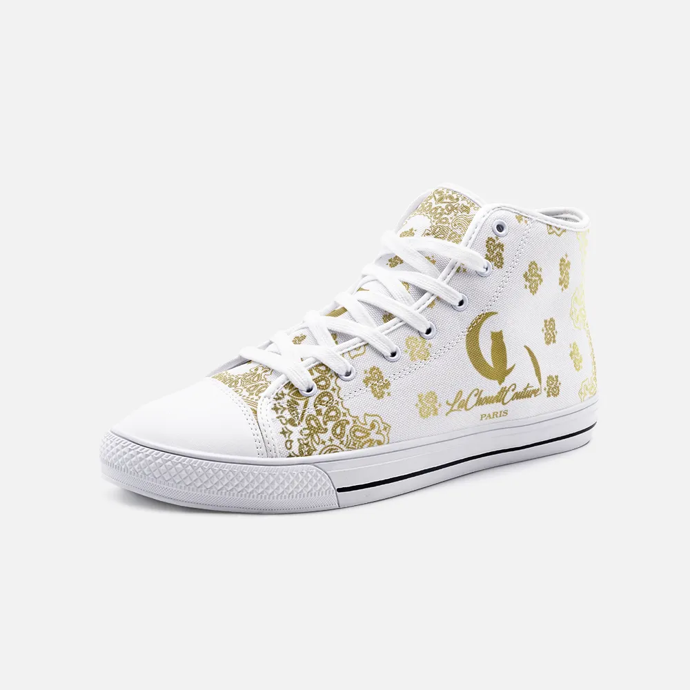 BANDANA GOLD Unisex High Top Canvas Shoes