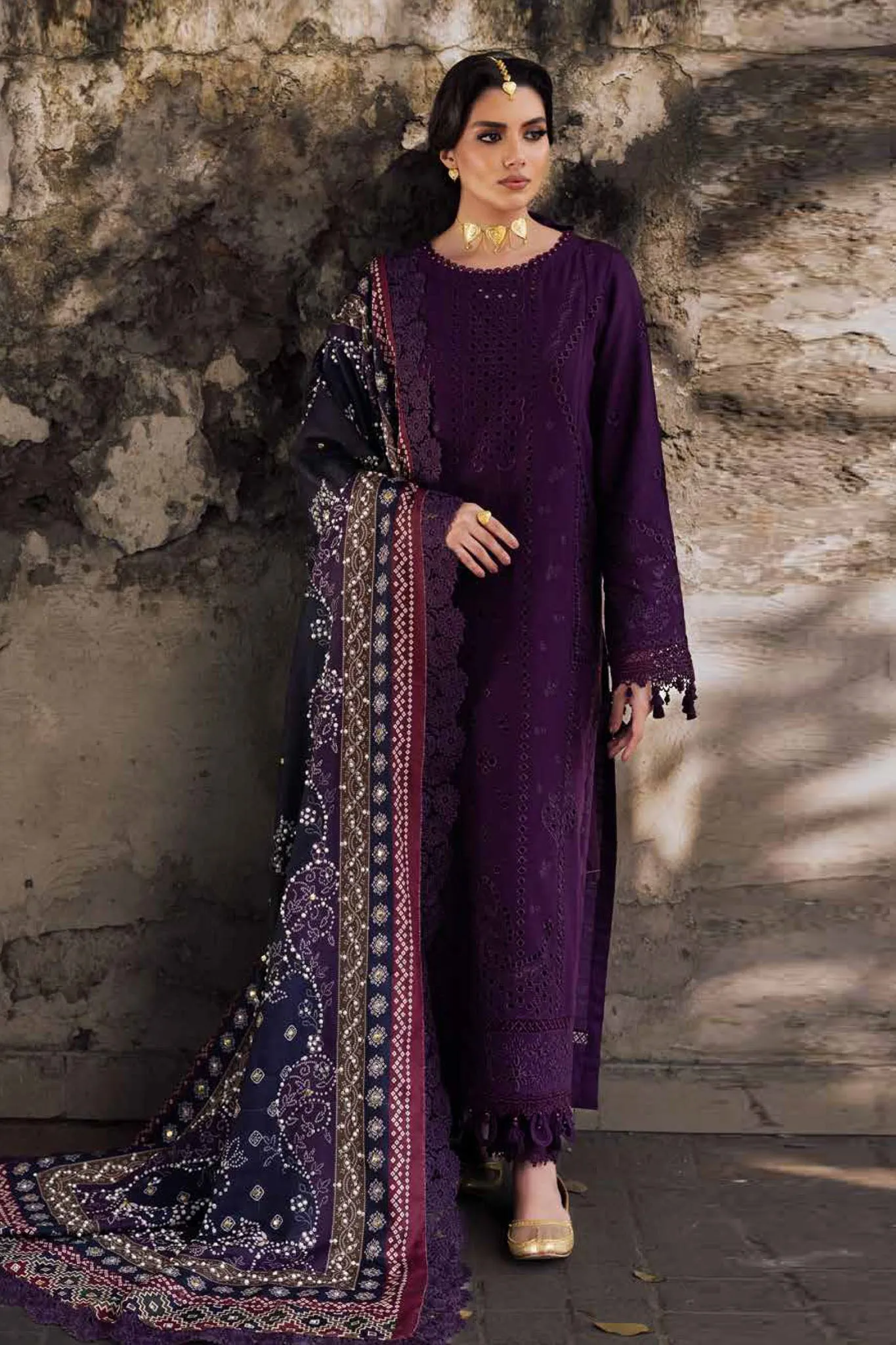 Bazar By Nureh Unstitched 3 Piece Khaddar With Shawl Collection'2024-NE-115