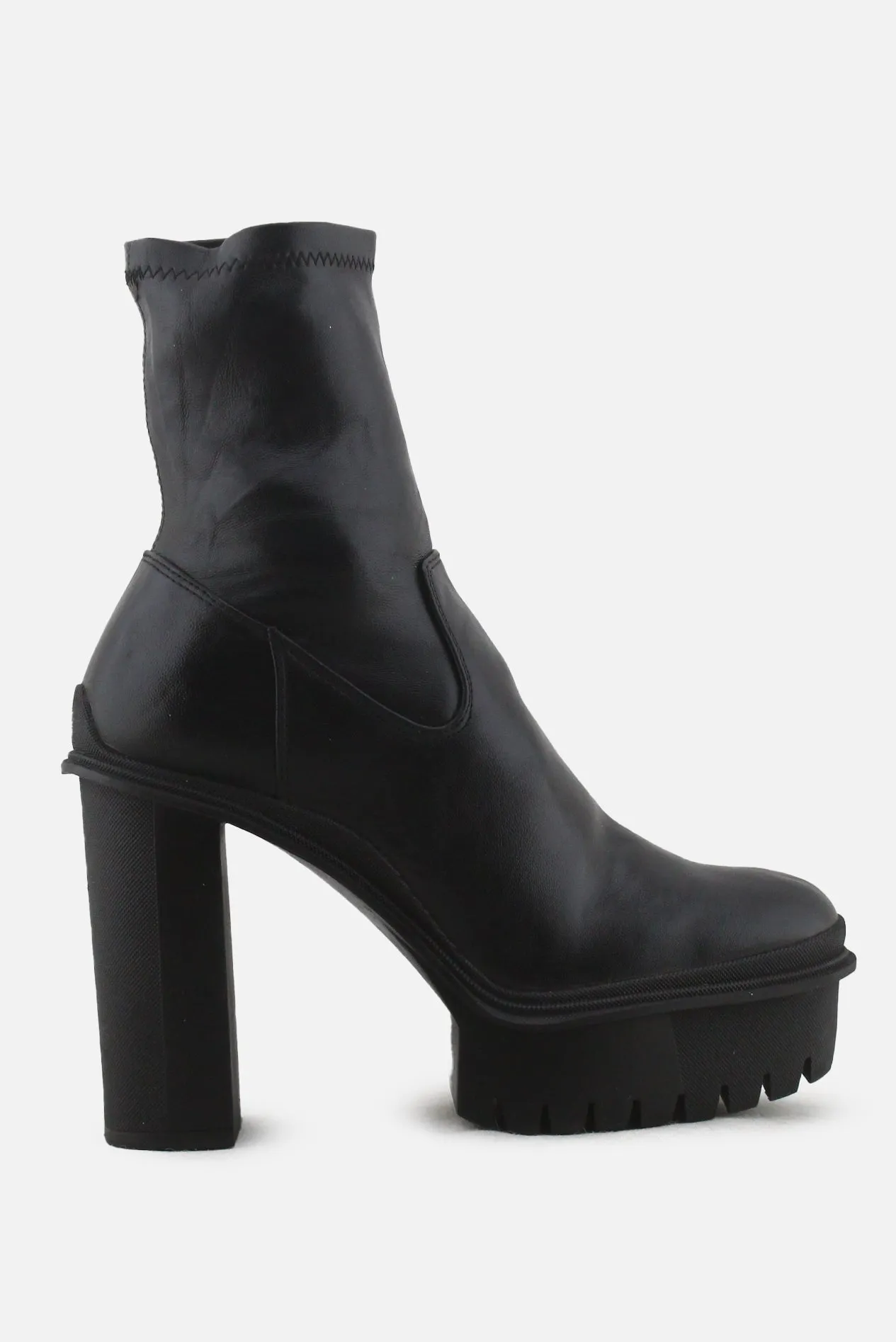 Bershka Block Ankle Boots | 100% Authentic Leather