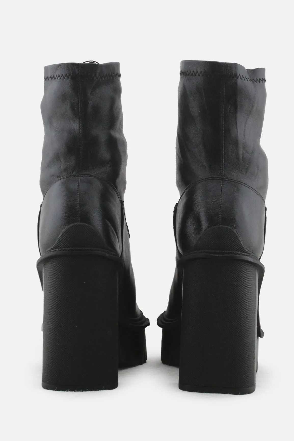 Bershka Block Ankle Boots | 100% Authentic Leather