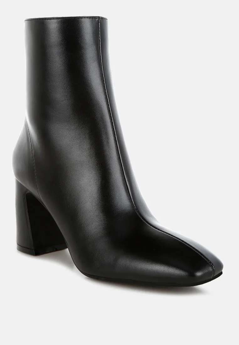 Bruna Square Toe Ankle Boots