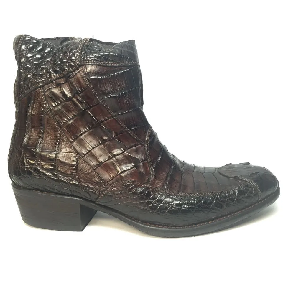 Calzoleria Toscana All-Over Horn-back Crocodile Ankle Boots