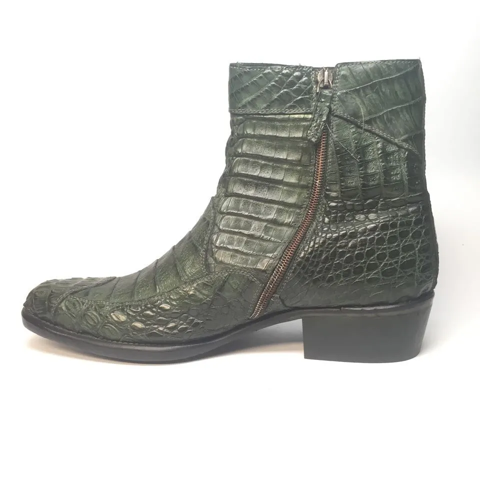 Calzoleria Toscana All-Over Horn-back Crocodile Ankle Boots