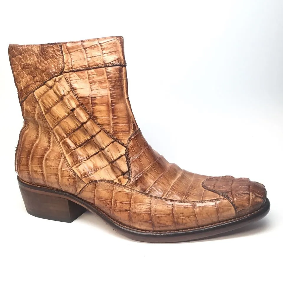 Calzoleria Toscana All-Over Horn-back Crocodile Ankle Boots