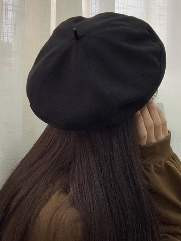 Casual Simple Woolen 5 Colors Beret Hat