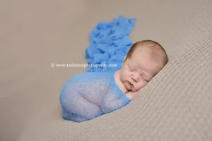 Cornflower Blue Stretch Knit Baby Wrap