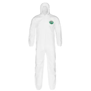 CTL428V-M Lakeland CTL428V MicroMax® Coverall, Medium, White, Hooded, Elastic