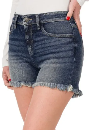 Dark Wash Denim Shorts - 4" Inseam