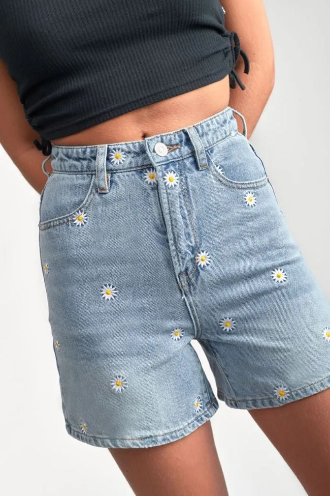 Denim daisy shorts