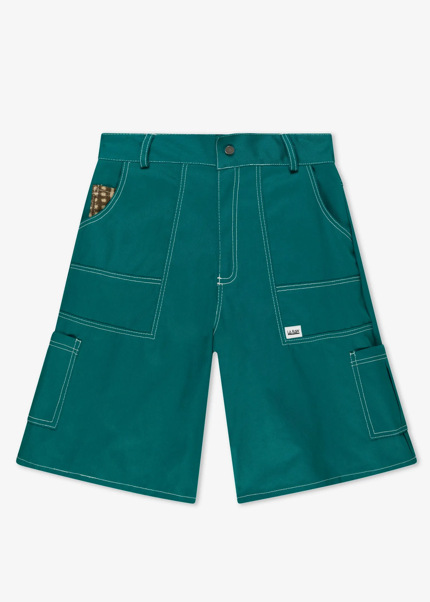 DENIM JORTS GREEN