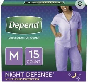 Depend Night Defense Incontinence Underwear for Women Overnight