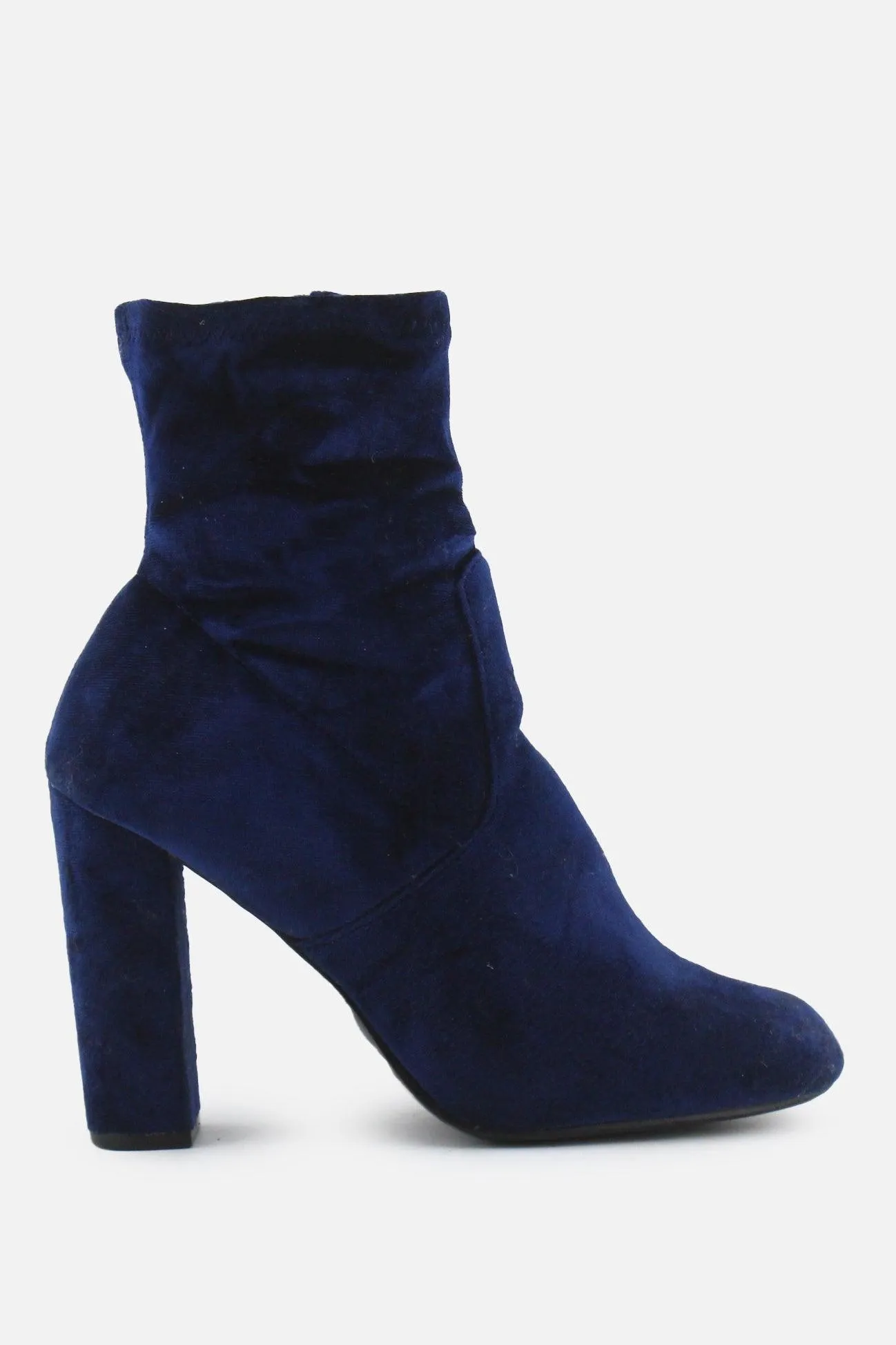 Edit Zipper Block Ankle Boots | Suede