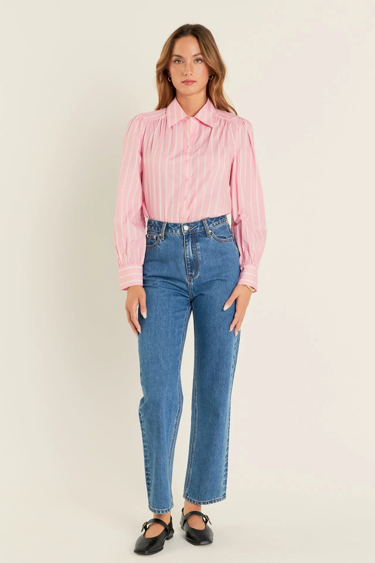 English Factory - Stripe Shirt in Pink