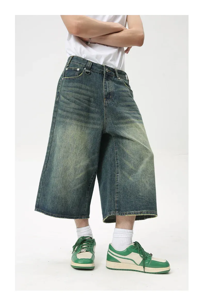 Extra Long Length Vintage Wash Jorts