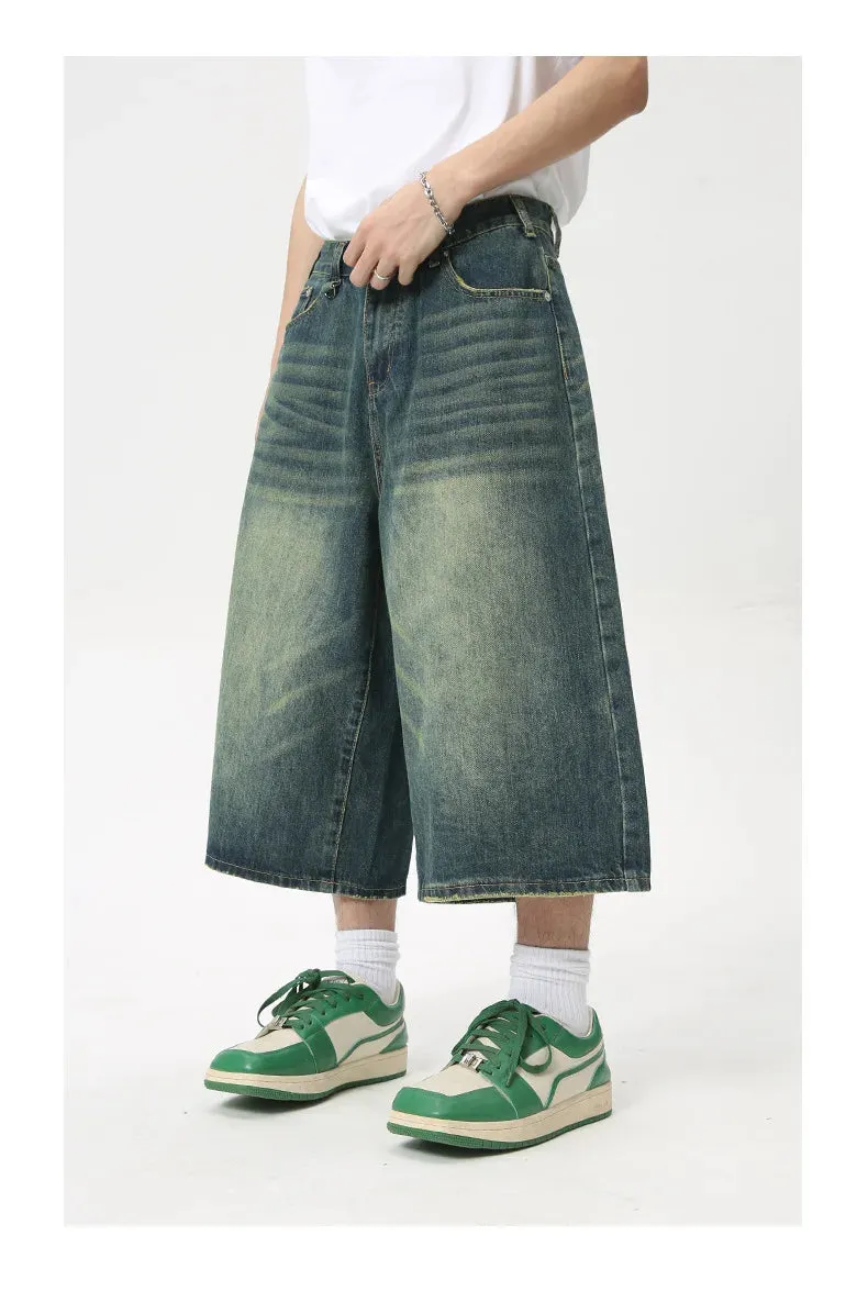 Extra Long Length Vintage Wash Jorts