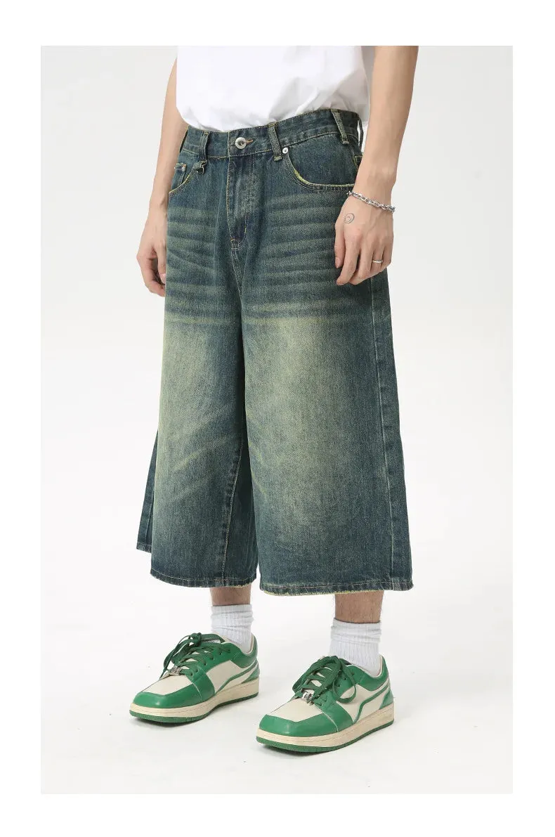 Extra Long Length Vintage Wash Jorts