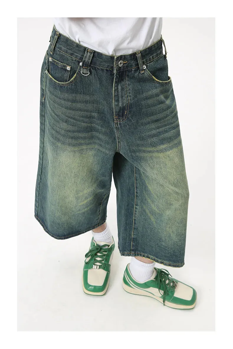 Extra Long Length Vintage Wash Jorts