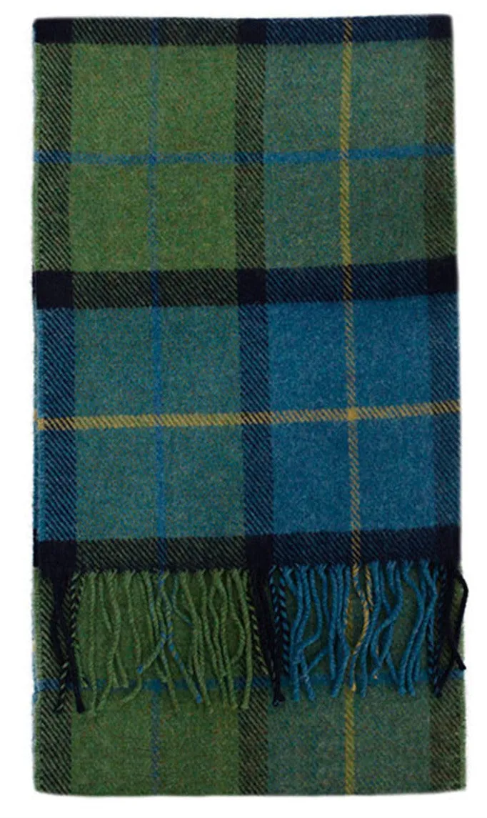 Foxford Lambswool Scarf - Cormullen Green Plaid - Ireland