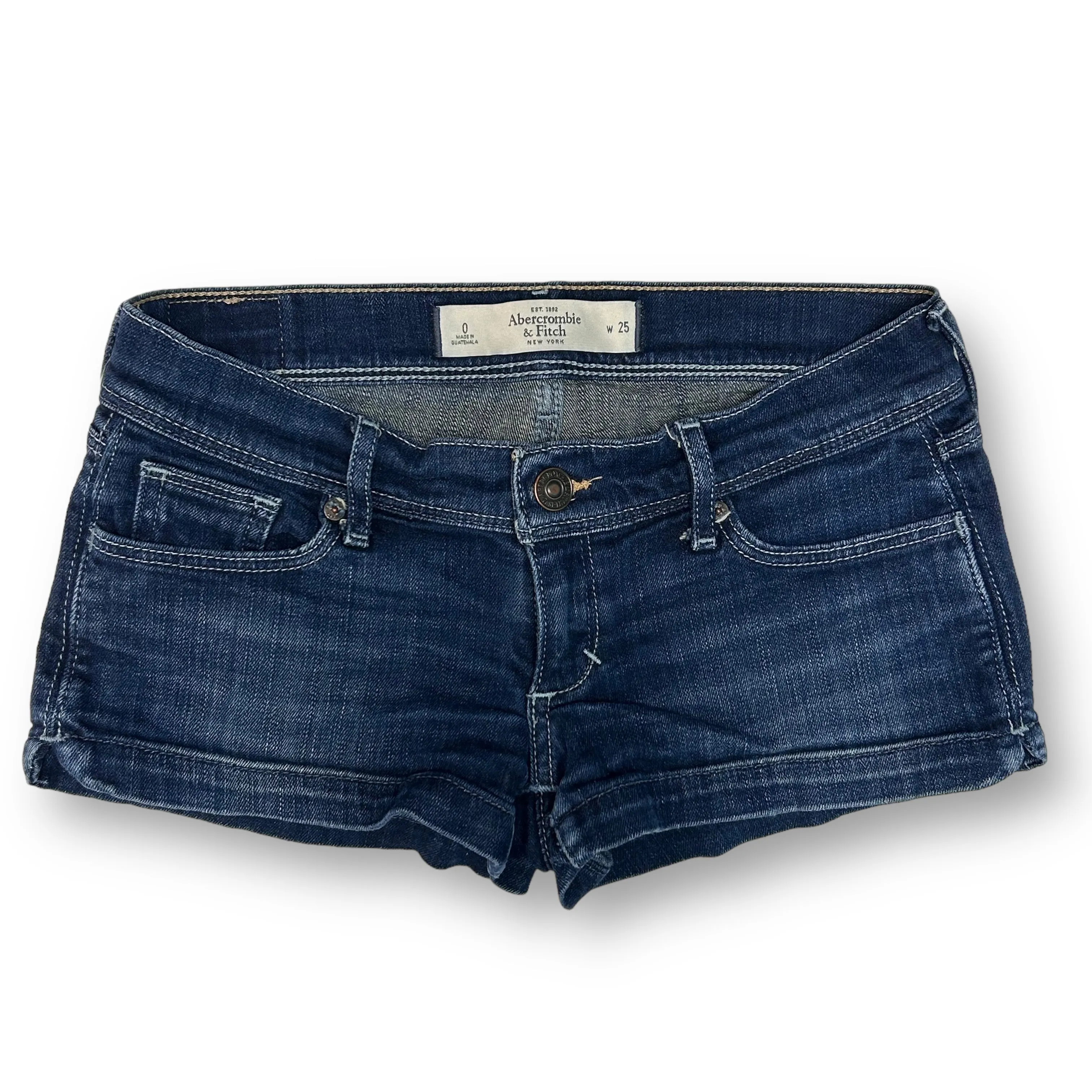 Girls Abercrombie Juniors Size 0 W 25 Low Rise Jean Shorts