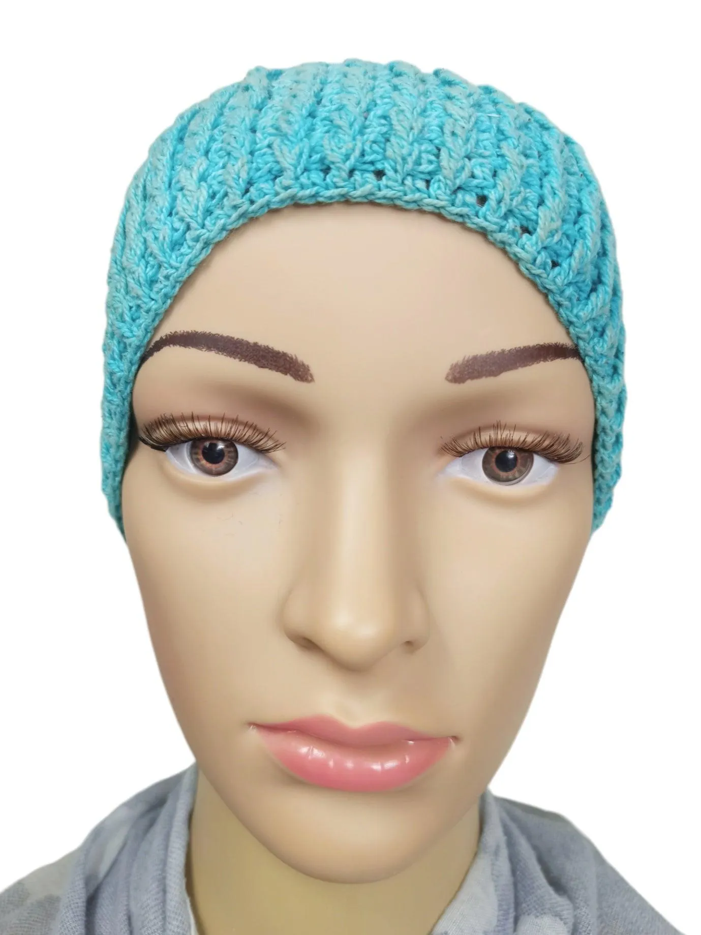 Handwoven Cap - Cyan