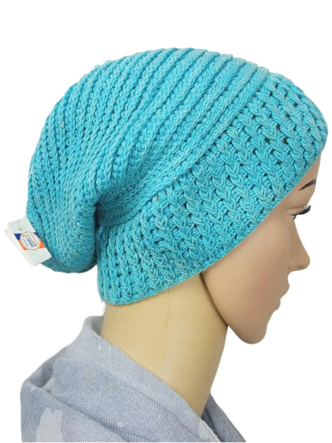 Handwoven Cap - Cyan