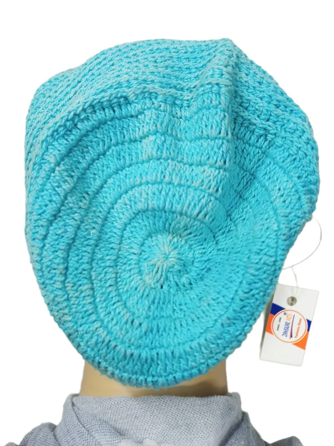 Handwoven Cap - Cyan