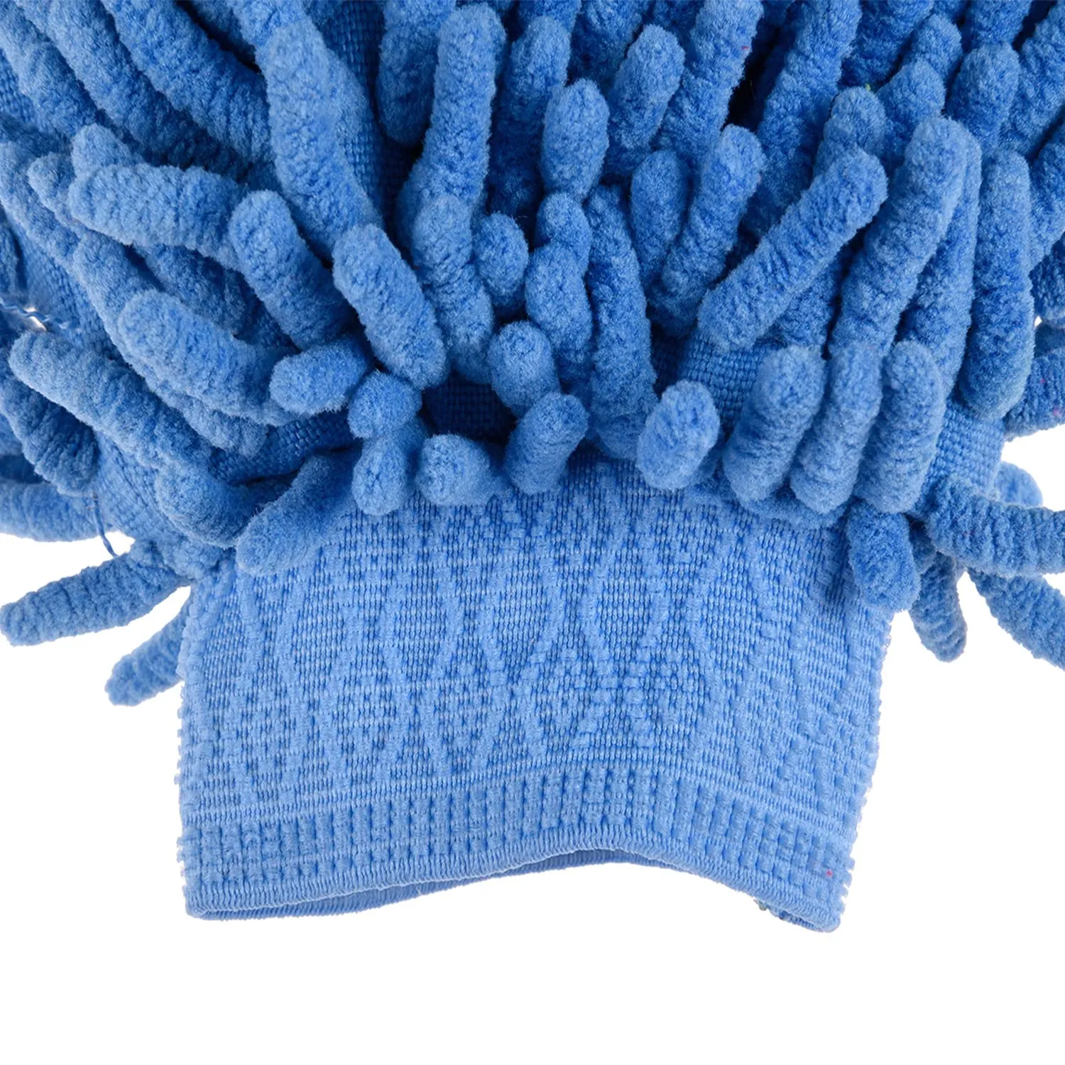 Heart Home Chenille Mitts|Microfiber Cleaning Gloves|Inside Waterproof Cloth Gloves|100 Gram Weighted Hand Duster|Chenille Gloves for Car|Glass|Pack of 2 (Blue)