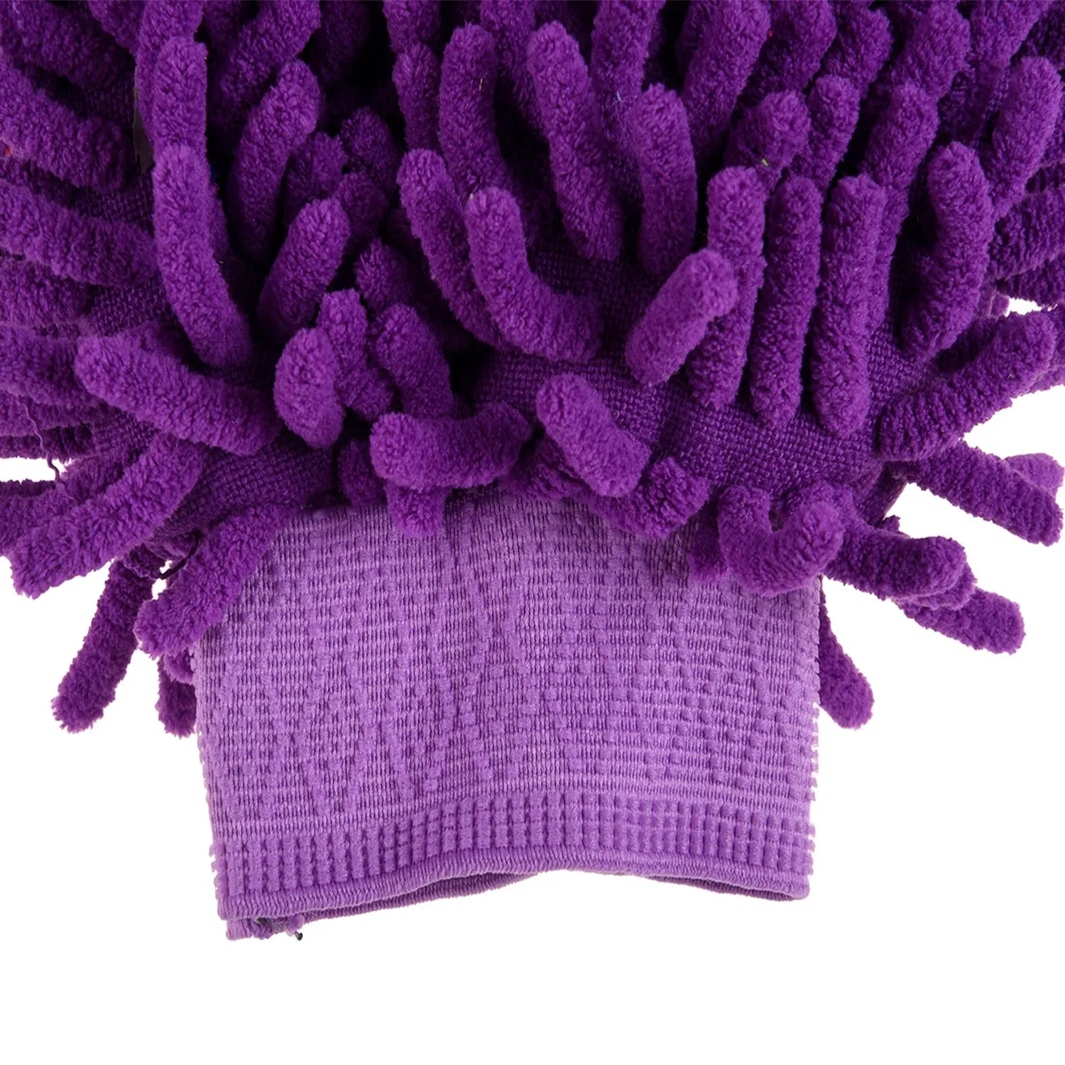 Heart Home Chenille Mitts|Microfiber Cleaning Gloves|Inside Waterproof Cloth Gloves|100 Gram Weighted Hand Duster|Chenille Gloves for Car|Glass|Pack of 2 (Purple & Green)