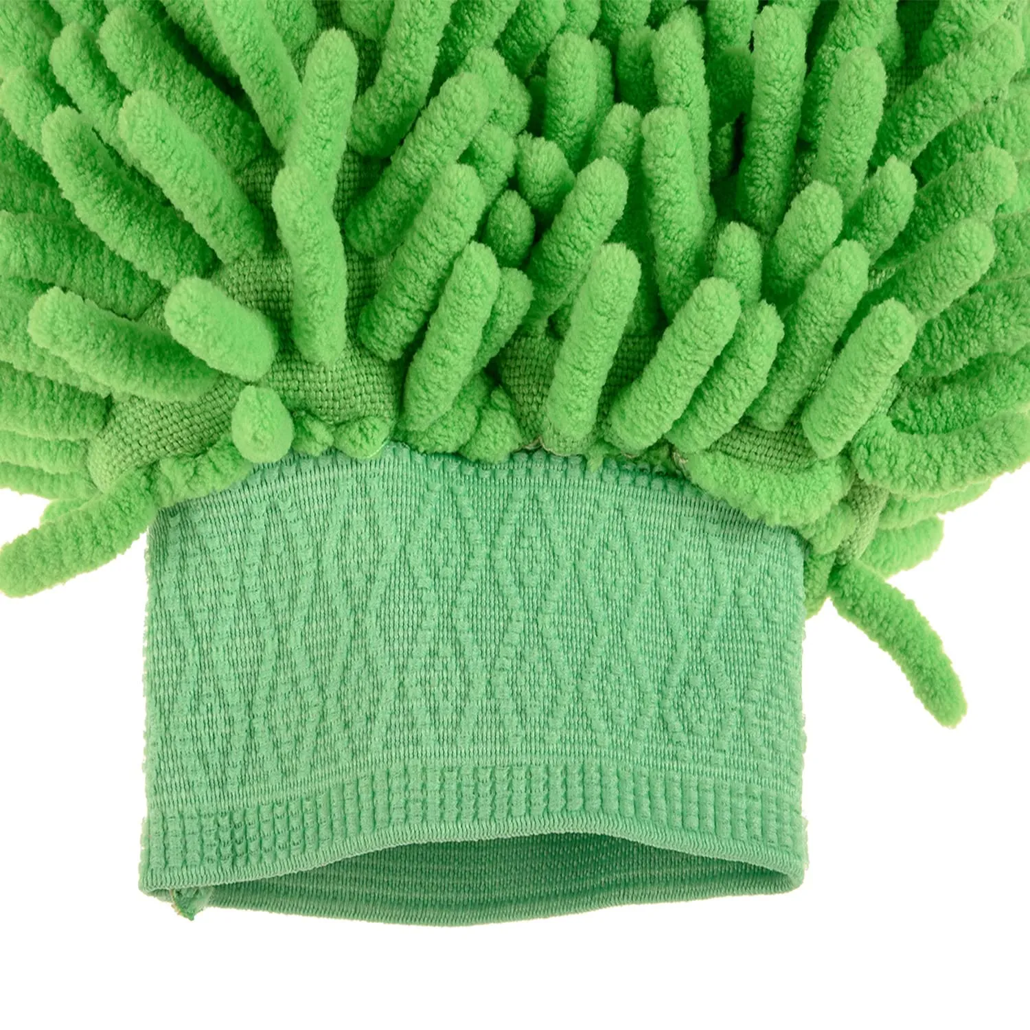 Heart Home Chenille Mitts|Microfiber Cleaning Gloves|Inside Waterproof Cloth Gloves|100 Gram Weighted Hand Duster|Hand Chenille Gloves for Car|Glass (Green)