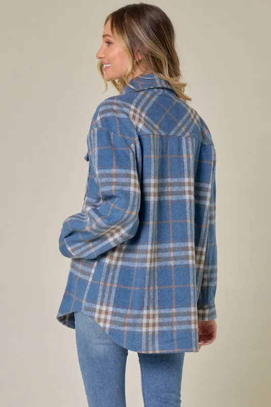 Iris Plaid Pattern Fall Shacket