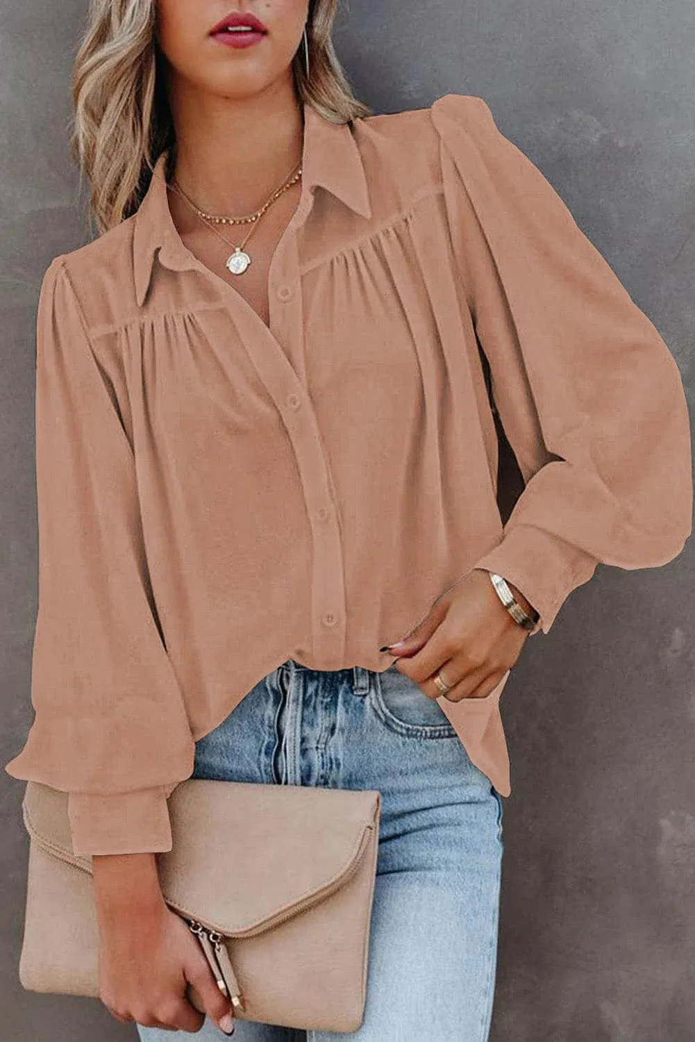 Jaelyn Pleated Blouse | S-2XL | PRE ORDER