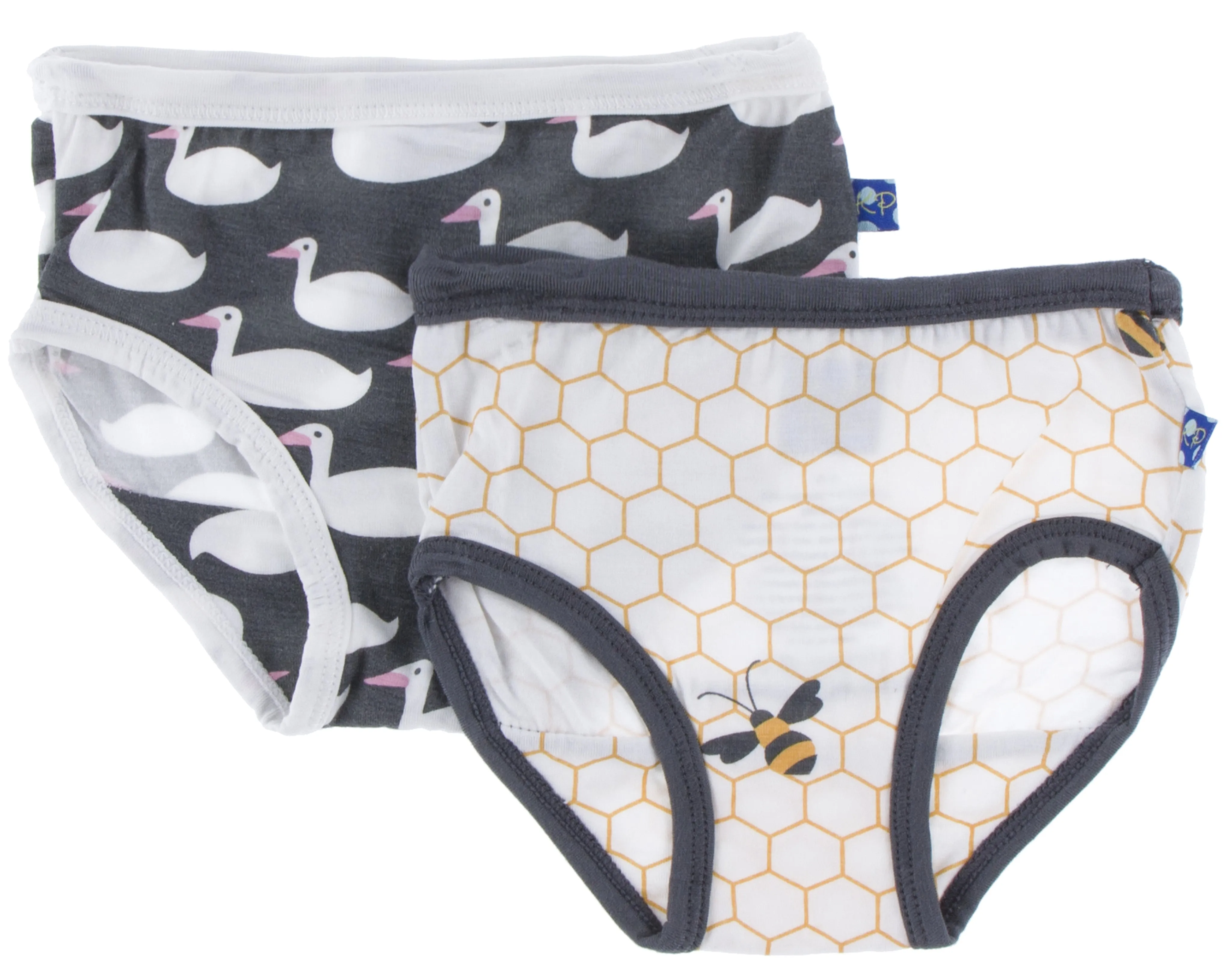 KicKee Pants Stone Geese & Natural Honeycomb Underwear Set