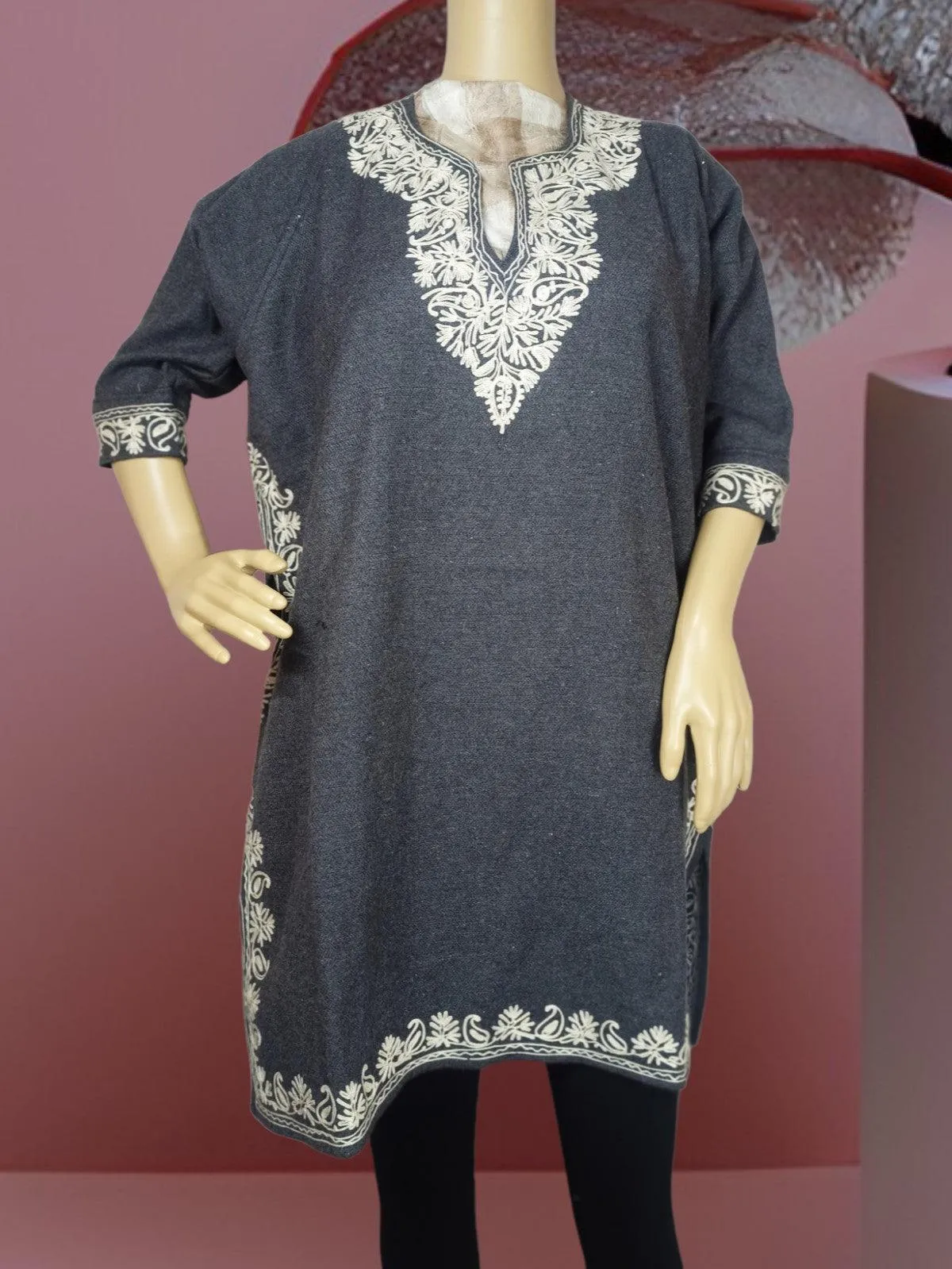 Kids Yak Wool Faran | Grey S | Kasmiri Culture