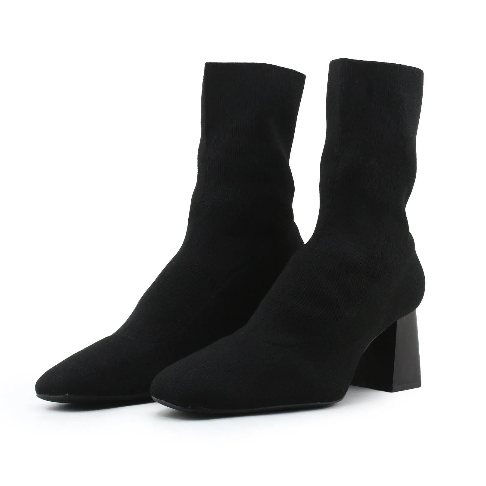 Lefties Block Heels Sock Boots | 100% Authentic Textile