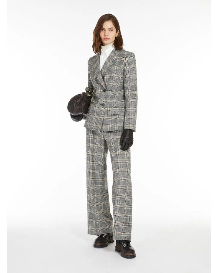 Max Mara Weekend Katana Check Wool Pant