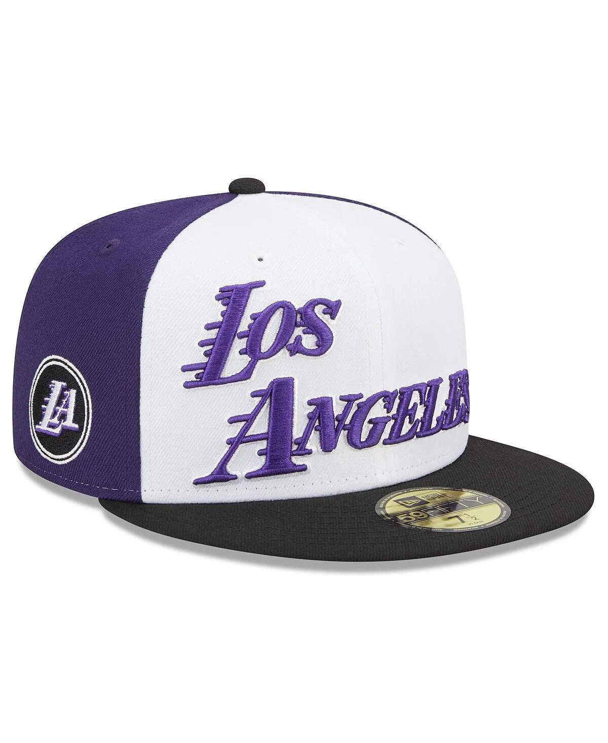 Men's Black Baseball Cap Los Angeles Lakers 2022/23 City Edition Official 59FIFTY Fitted Cap New Era