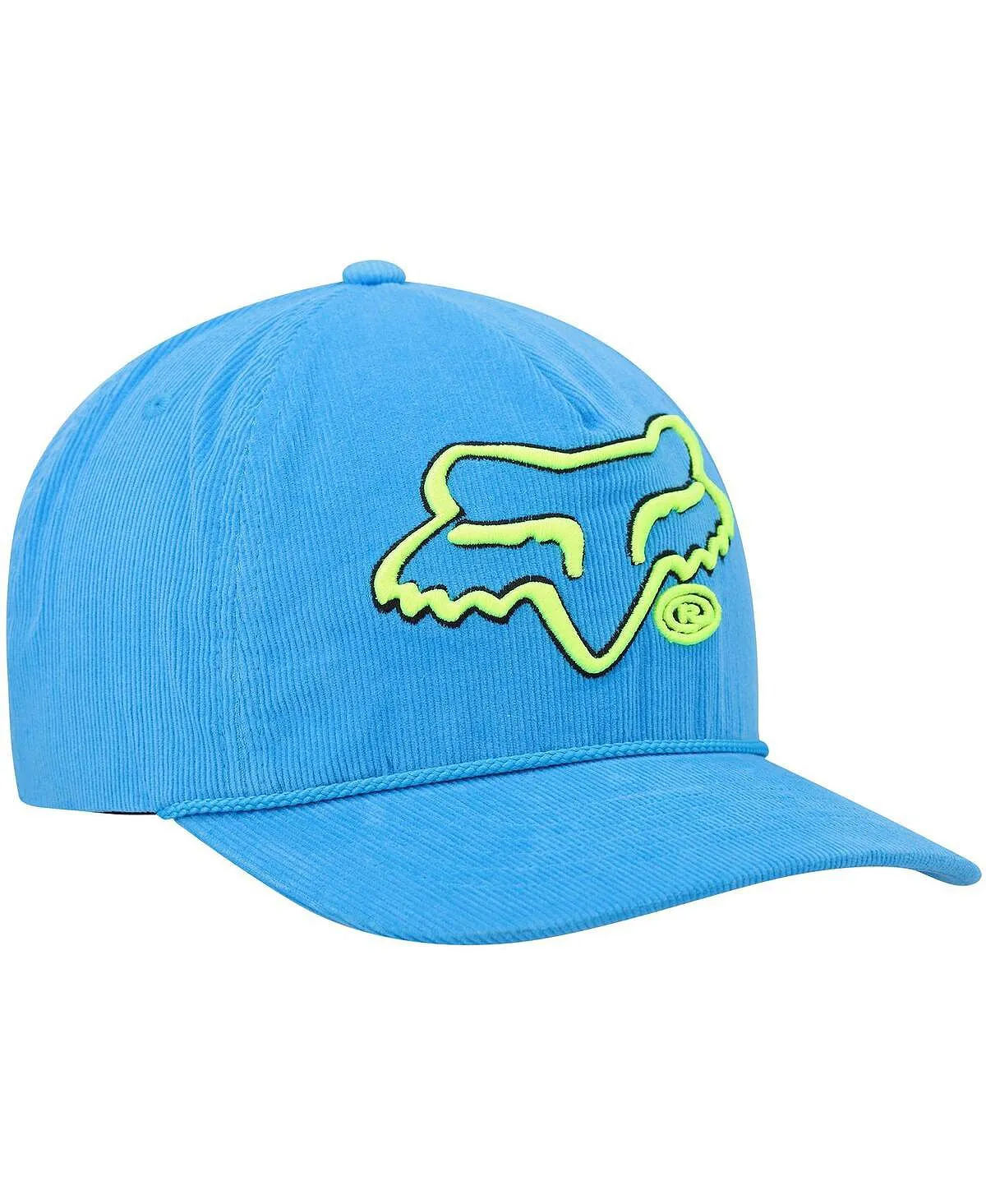 Men's Blue Fox Matte Snapback Racing Cap