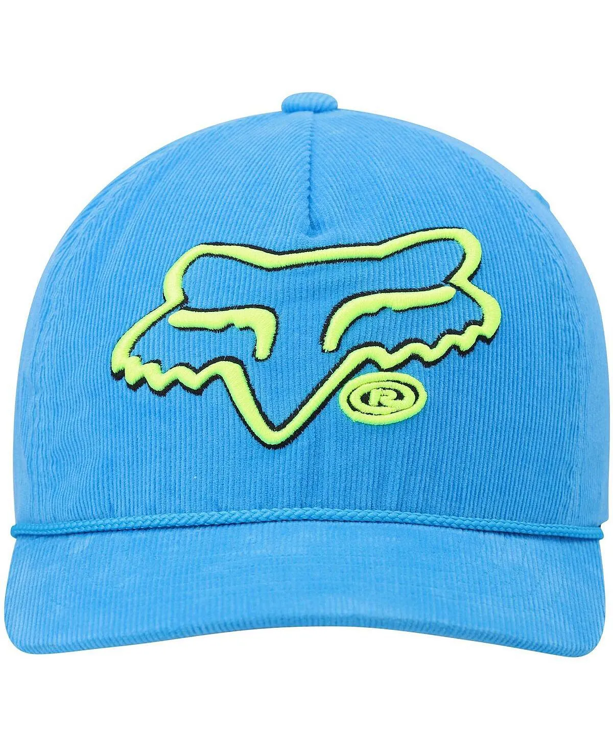 Men's Blue Fox Matte Snapback Racing Cap