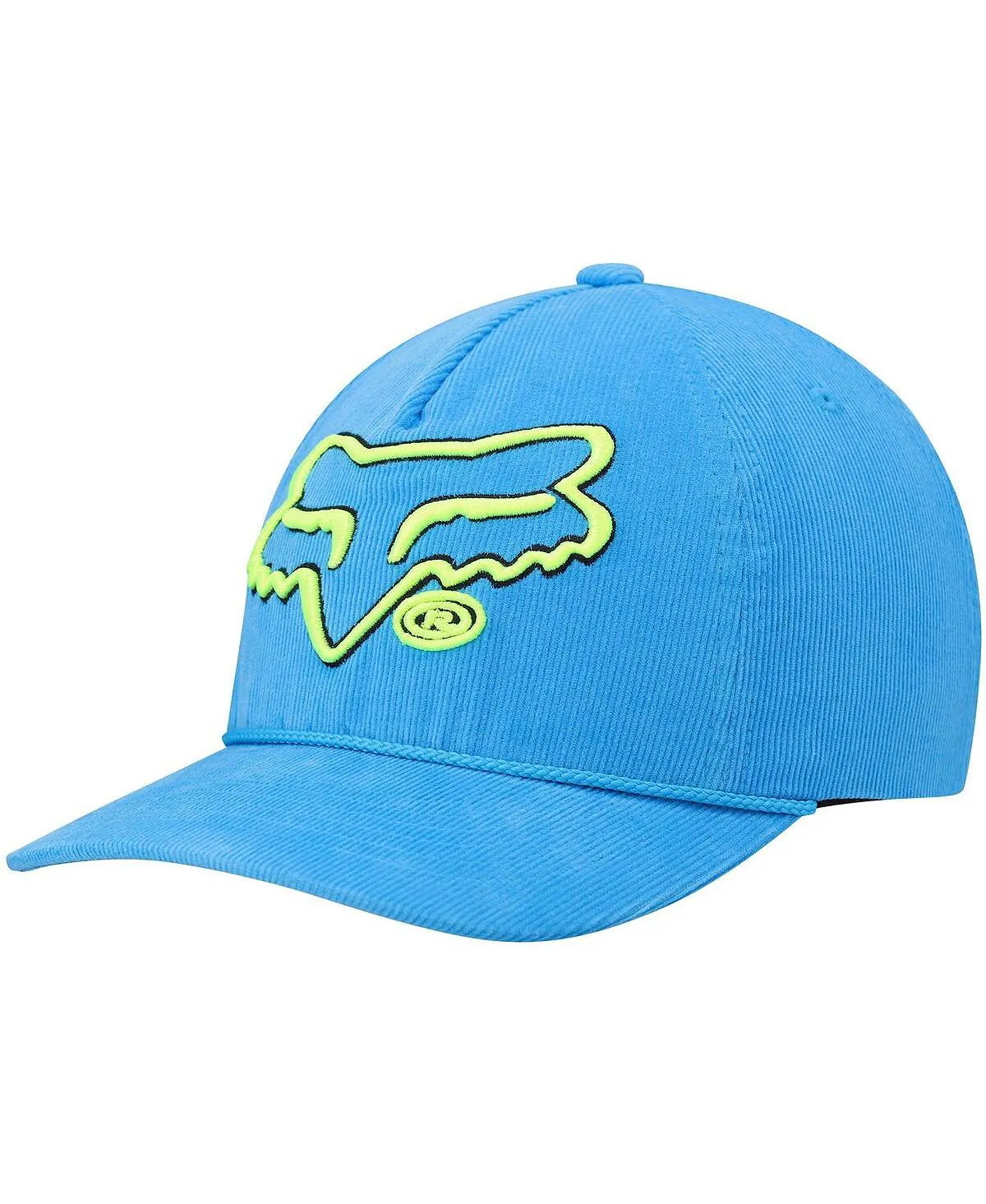 Men's Blue Fox Matte Snapback Racing Cap